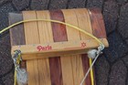 8 Ft   96  Paris Toboggan Snow Sled Wooden Two-tone Vintage - Local Pickup Only