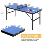 6ft Mid-size Table Tennis Table Foldable   Portable Ping Pong Table Balls Set Us