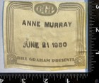 1980 Anne Murray Backstage Pass Bill Graham Presents Vintage Country Music Bgp
