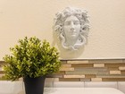 Medusa 9    Wall Sculpture Greek Mythology Art   Stone Look Gorgon Face Decor