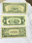 Lot Of 3 Vintage Us Bills   5 1928-c   2 1953-c Red Seal   1 1935-d Silver Cert