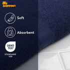 18 Piece 100  Cotton Towel Set  4 Bath   4 Hand And 10 Washcloths  Navy         