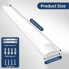 Led Batten Tube Light Shop Light 3ft Workbench Garage Ceiling Lamp Fixture 6500k