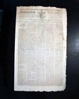 Nice 18th Century American Boston W   Nice Masthead Engraving 1794 Newspaper  