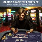 8 Player Oval Foldable Poker Table Casino Blackjack Texa Holdem Table Metal 72 