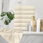 Luxury Ivory Hand Towels - Soft Cotton Absorbent Hotel Towel 6-pack