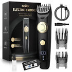 Cordless Hair Clipper Shaver Men s Beard Trimmer Led Professional Barber Clipper