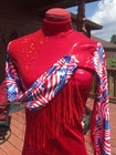 Western Shirt    Rwb Fringe   Rodeo  Queen   Leadline  Girl Xs S M L Xl  Usa