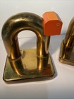 Chase Brass Elephant Bookends Walter Von Nessen Art Deco Gold Vintage Pair read