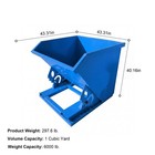 Self-dumping Hopper Blue     1 Cubic Yard  Heavy Duty Steel  Forklift Use