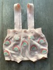 Angel Dear Rainbow Suspender Shorts Baby Girl Pink Cotton Sweater 3-6 Months New