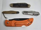 Junk Drawer Lot Of 4 Collectibles Vintage Folding Jack Knives 