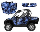Can-am Commander 2010-2020 Graphics Decal Wrap Kit 24 Mil Fiery Skull 9500 Blue