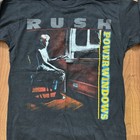 Vtg Rush Power Windows 1980s World Tour T-shirt Long Sleeve Black - Sm med 