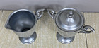 Vintage Chrome Creamer   Sugar Set With Lid For Sugar