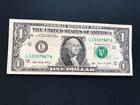 Rare Over Inked  a  Error Note -   1  one Dollar 