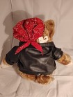Dan Dee Collectors Choice Biker Bulldog 17  Plush Leather Jacket Stuffed Toy