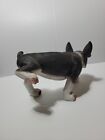 Standing Lifting Leg Up Boston Terrier Frenchie Dog Black White Resin Figurine