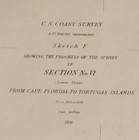 1856 Nautical Chart   Cape Florida To Tortugas Islands  23x33 - 20