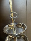 Godinger Vintage Strand Of Pearls 4 Tier Silver Plated Server Tray Decorative