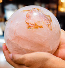 140mm Red Fire Quartz Gemstone Ball Azeztulite Quartz Sphere Metaphysical Tool