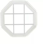 Fixed Octagon Vinyl Window Grids 24 In  X 24 In  Insulated Glass White
