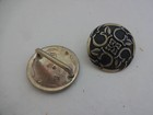 Pair Jeremiah Watt White Bronze Vine Conchos 1 1 2  Bridle Loop Back Horse Tack