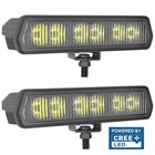 2x 7  120w Cree Led Light Bar Off Road Driving Flood Pods Utv 4wd 6   Wiring 12v