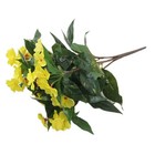 2 Pieces Artificial Flower Impatiens For Balcony Garden Yellow Decor