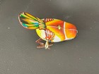 Clockwork Oriole Vintage Tin Wind-up Toy Original Box Key Is Jammed Not Working
