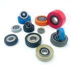 Polyurethane Molded Ball Bearing Pu Rubber Coated Bearings Pulley Guide Wheel