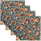  50 Pack William Morris Cocktail Napkins Blue Paper Napkins Vintage Floral