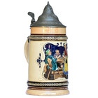 Marzi   Remy Beer Stein 1598   Lidded 0 5 L Germany Antique Ca 1900s
