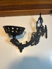 Vintage Iron Victorian Wall Mount Oil Lamp Candle Bracket Sconce Gothic