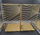 Zennd Modern Style Gold Metal Bookends 8 In High 5 In Wide Base   One Set 