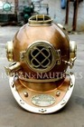 18  Solid Brass Vintage Diving Divers Helmet Scuba Us Navy Mark V Replica Decor