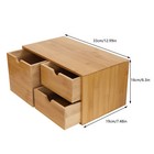 Bamboo Desk Organizer Drawer Tabletop Storage Organization Box Home