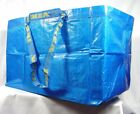 Ikea 10 X Large Blue Bags Shopping Bag Laundry Storage Travel Tote Frakta