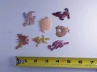 Lot Of 7 Necklace Charms Cracker Jack Prize Vintage Miniature Toys
