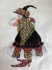 Patience Brewster Fortune Witch Spooky Halloween Hand Guest Tea Towel Nwt