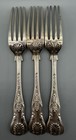 English Sterling Silver King s Pattern Dinner Forks  Set Of 3  London 1864
