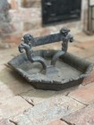 Antique Victorian Cast Iron Boot Scraper With Mud Tray