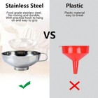 2pc Stainless Steel Canning Funnel Set Wide Mouth Mason Jar Funnel For Filling