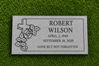 16x8x4 Gray Granite Slant Grave Marker Personalized Memorial Headstone Stone