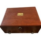Reed   Barton Eureka Mahogany Wood Silverware Chest Flatware Storage Box Drawer