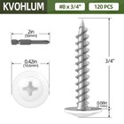  8 X 3 4   120 Pcs  Modified Truss Head Wood Screws  Phillips Drive Quick Met 