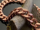 Pure Solid Copper Bracelet Arthritis Cuban Chain Curb Link Rider Bracelet