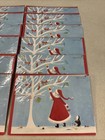 Papyrus Santa Christmas Cards Set Of  12 w envelopes Dangled Ornaments new 