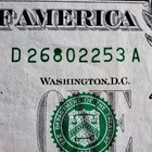 Very Rare  Ink Error  Filled In Number 8  1 Dollar Note  2021 Series Circulated