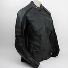 Women Triumph Kate Sz M Black Leather Motorcycle Jacket Stretch Removable Armor